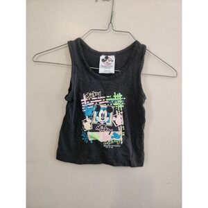 Vintage Disney Mickey Mouse Childrens Size 4T Tank‎ Top Gray 90s Made In USA